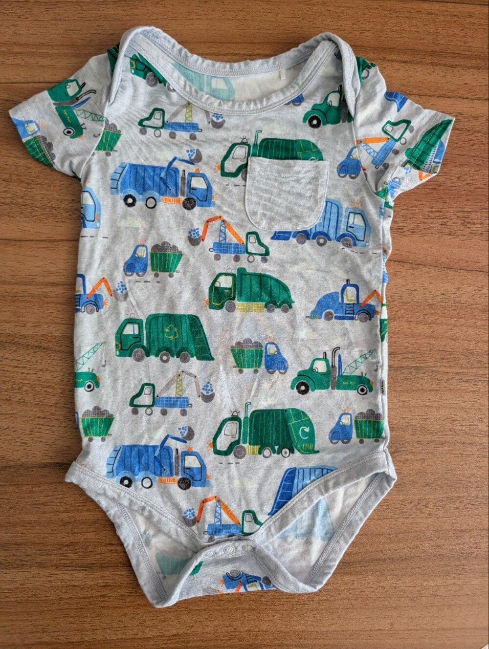 Little Sleepies Garbage Truck Onesie